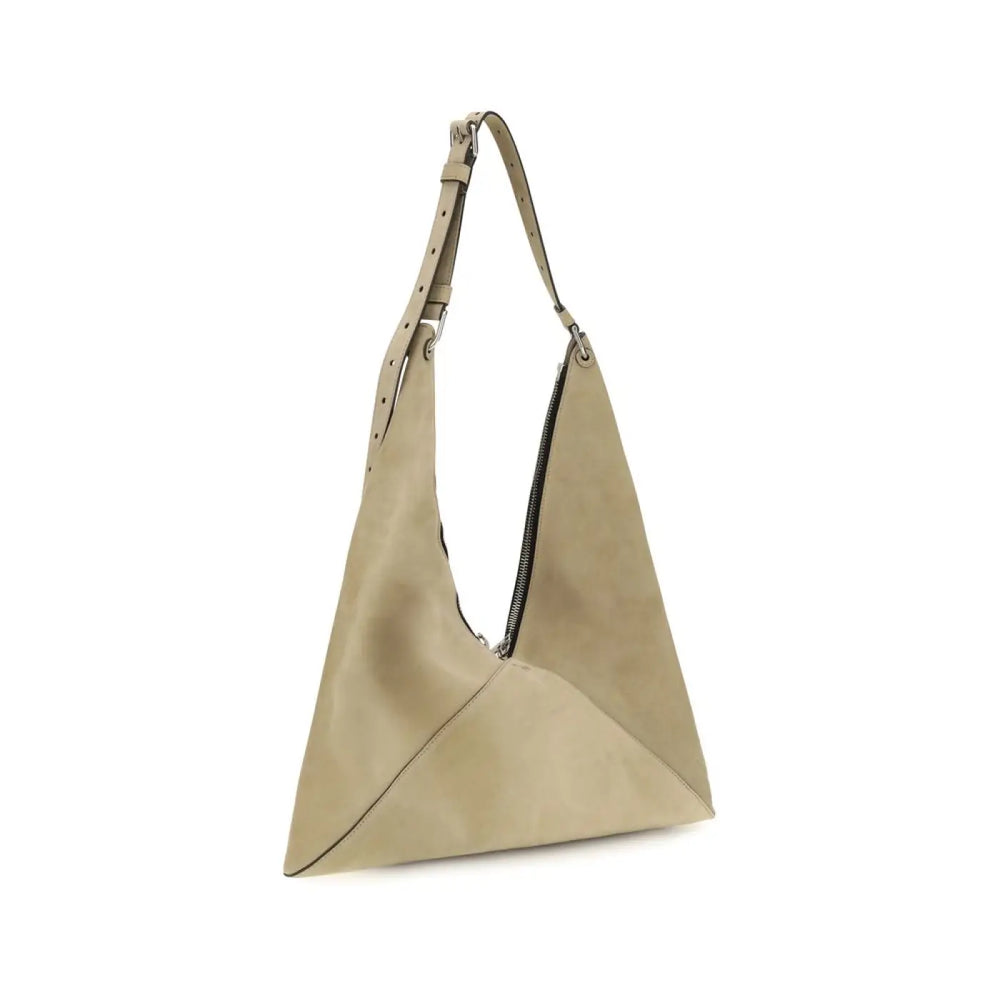 Women’s Moschino Beige Suede Leather Shoulder Bag