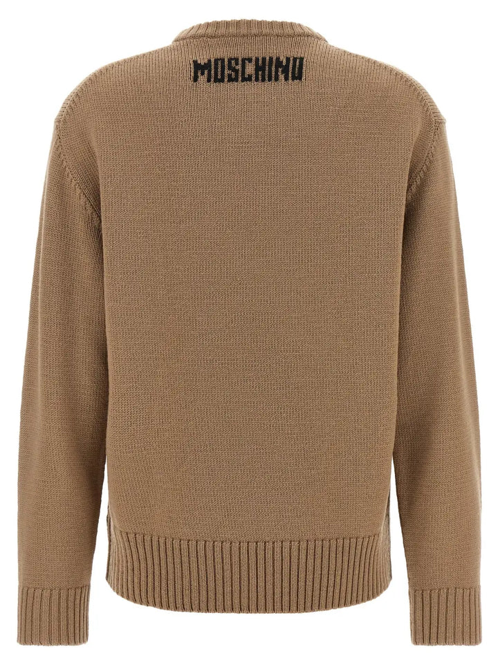 Moschino Beige Virgin Wool Cardigan