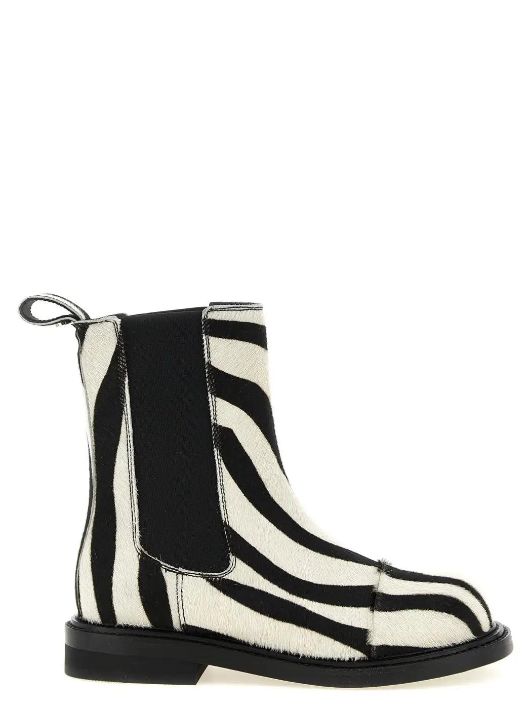 Moschino Bicolor Calfskin Ankle Boots