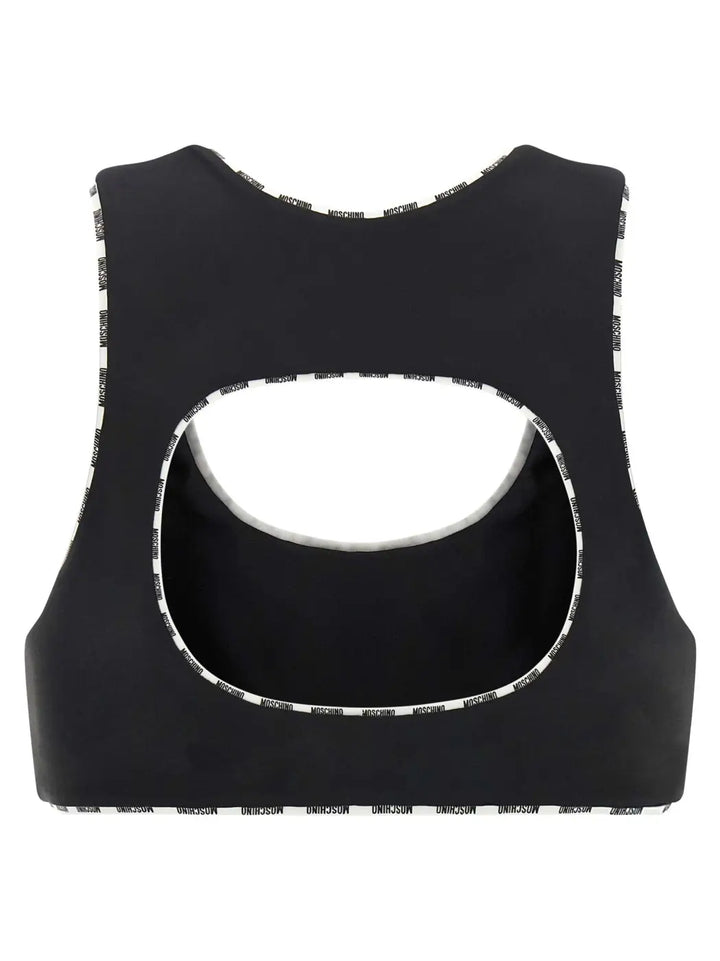 Moschino Bicolor Polyamide Sport Bra