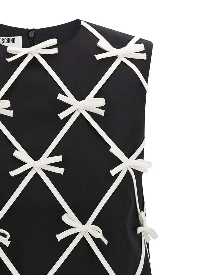 Moschino Bicolor Virgin Wool Short Dress
