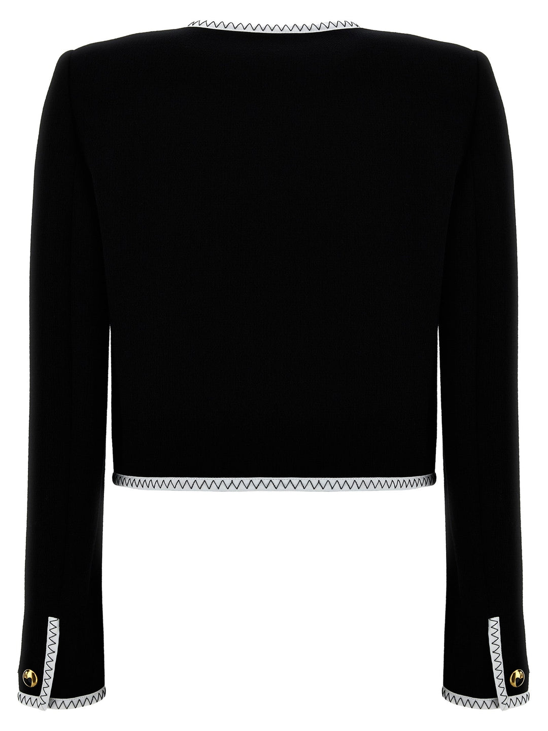 Moschino Bicolor Viscose Full-Length Jacket