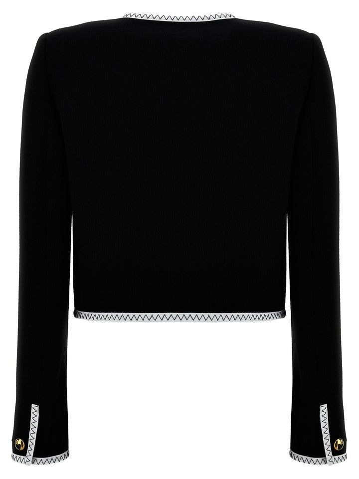 Moschino Bicolor Viscose Full-Length Jacket