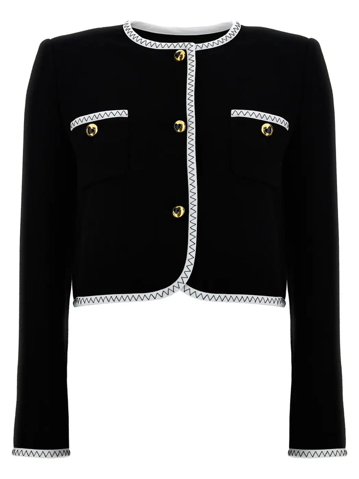 Moschino Bicolor Viscose Full-length Jacket