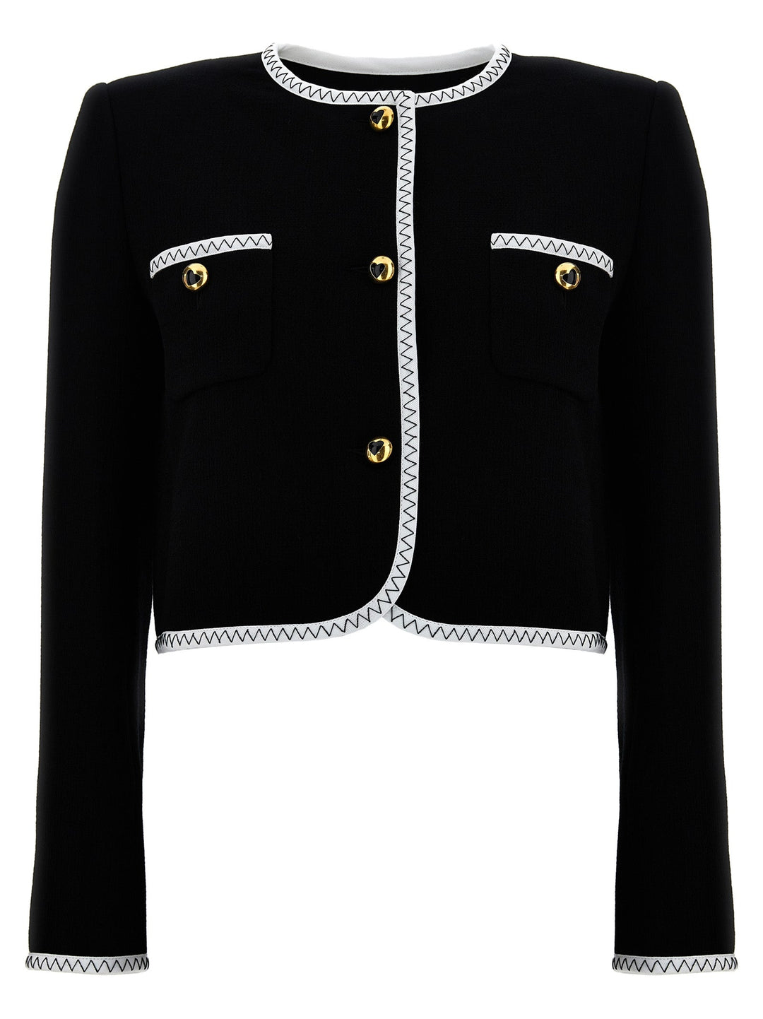 Moschino Bicolor Viscose Full-Length Jacket