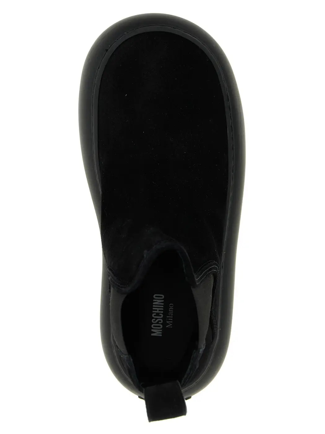 Moschino Black Calfskin Chelsea Boots
