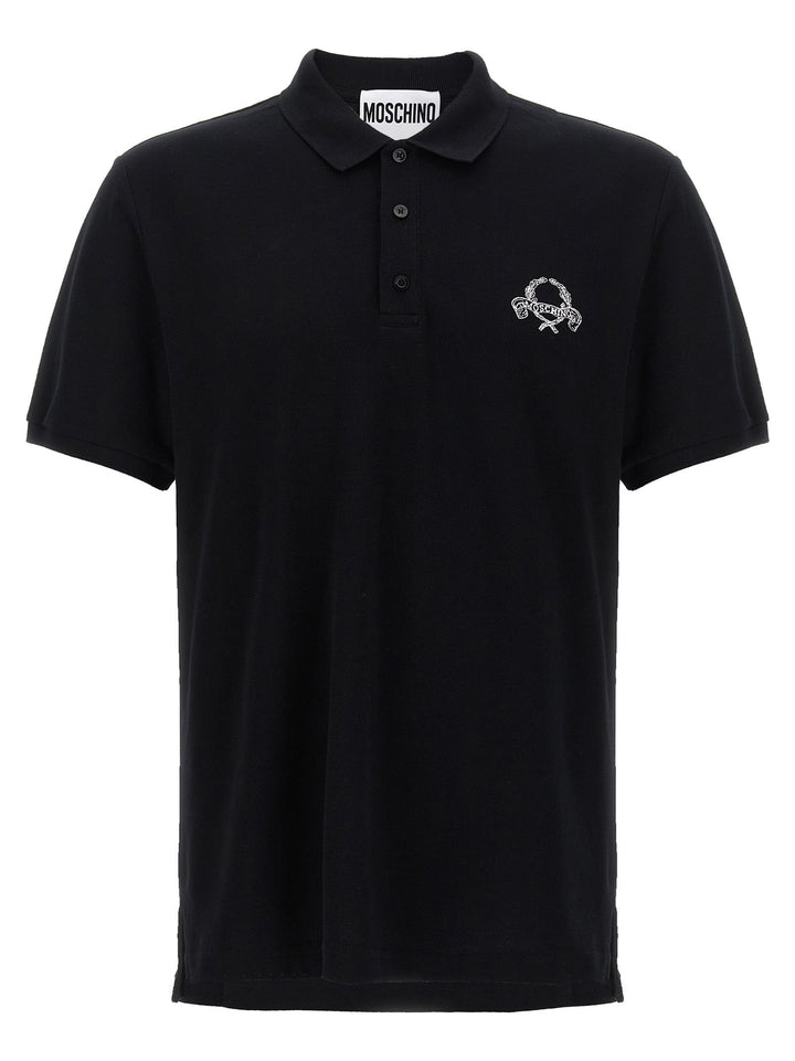 Moschino Black Cotton Polo Shirt