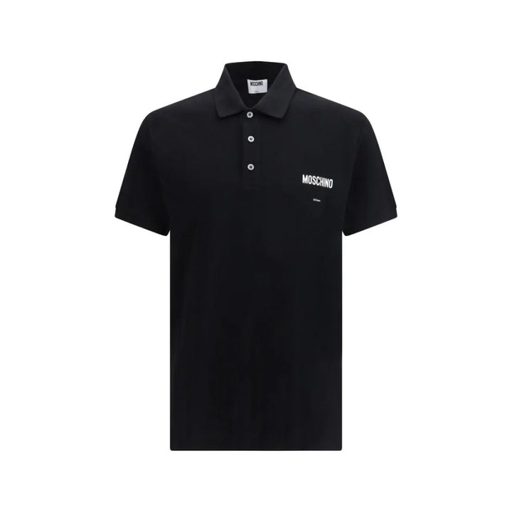 Moschino Black Cotton Polo Shirt