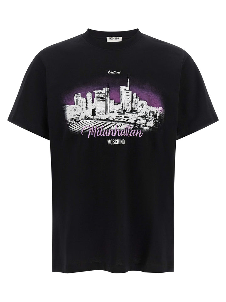 Moschino Black Cotton T-shirt