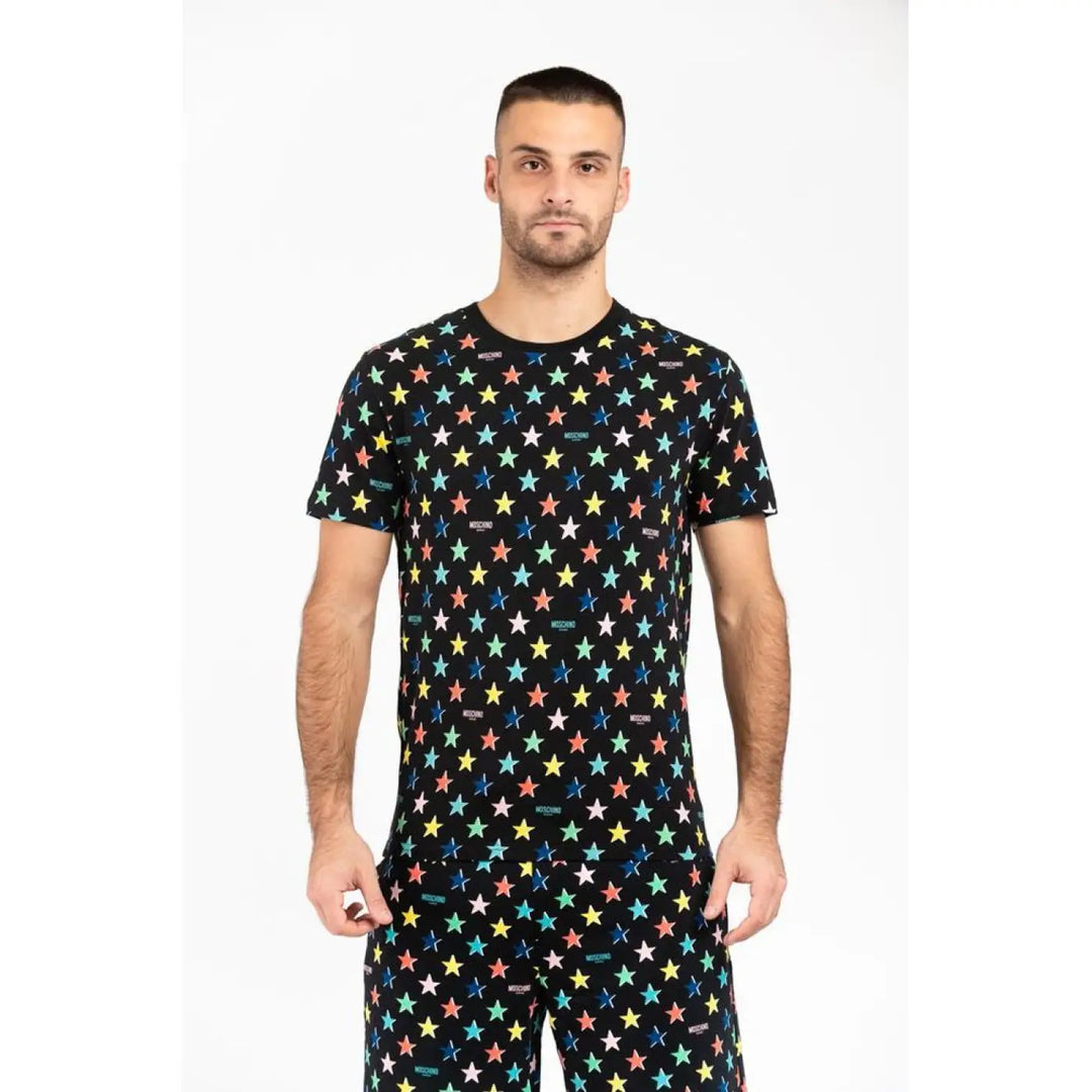 Moschino Black Cotton T-shirt