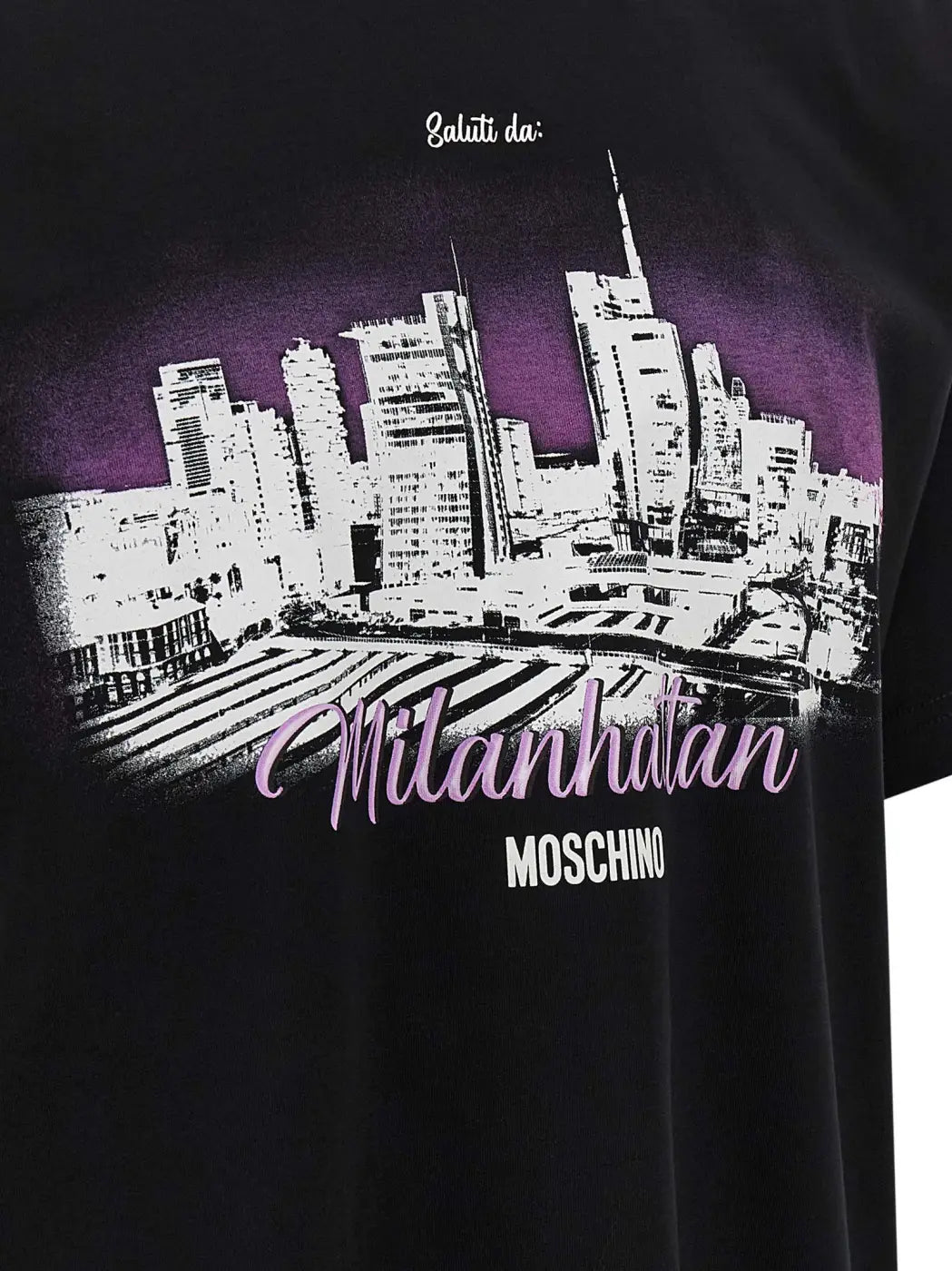 Moschino Black Cotton T-shirt