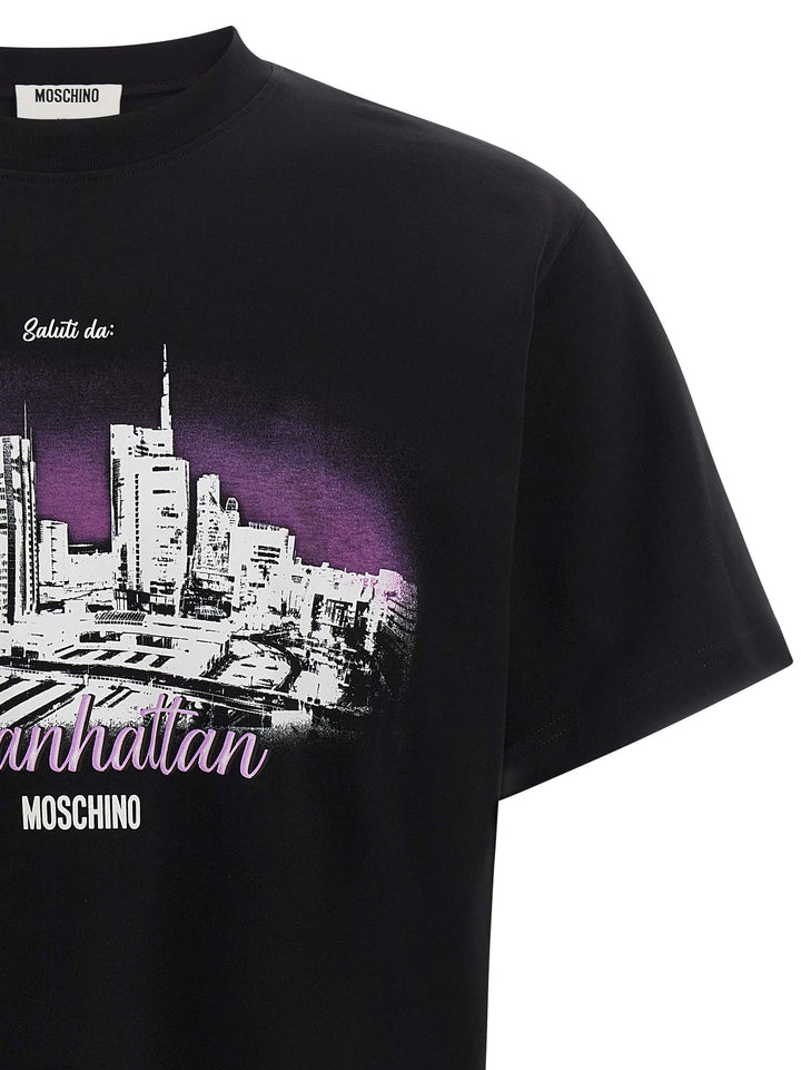 Moschino Black Cotton T-shirt