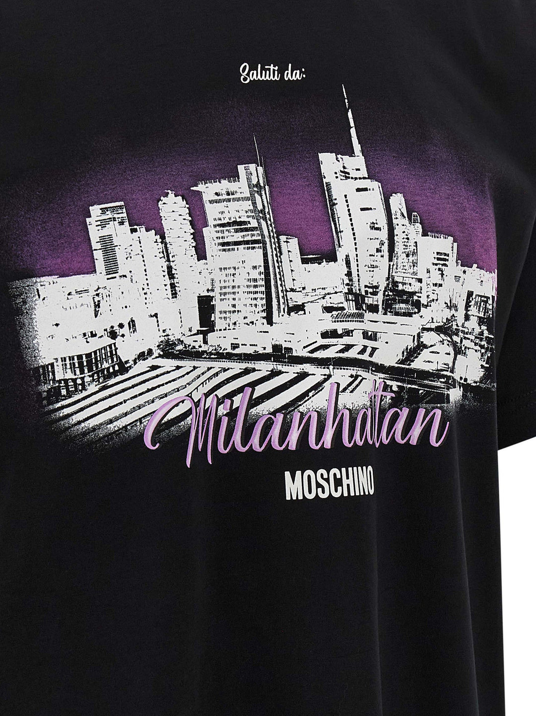 Moschino Black Cotton T-shirt