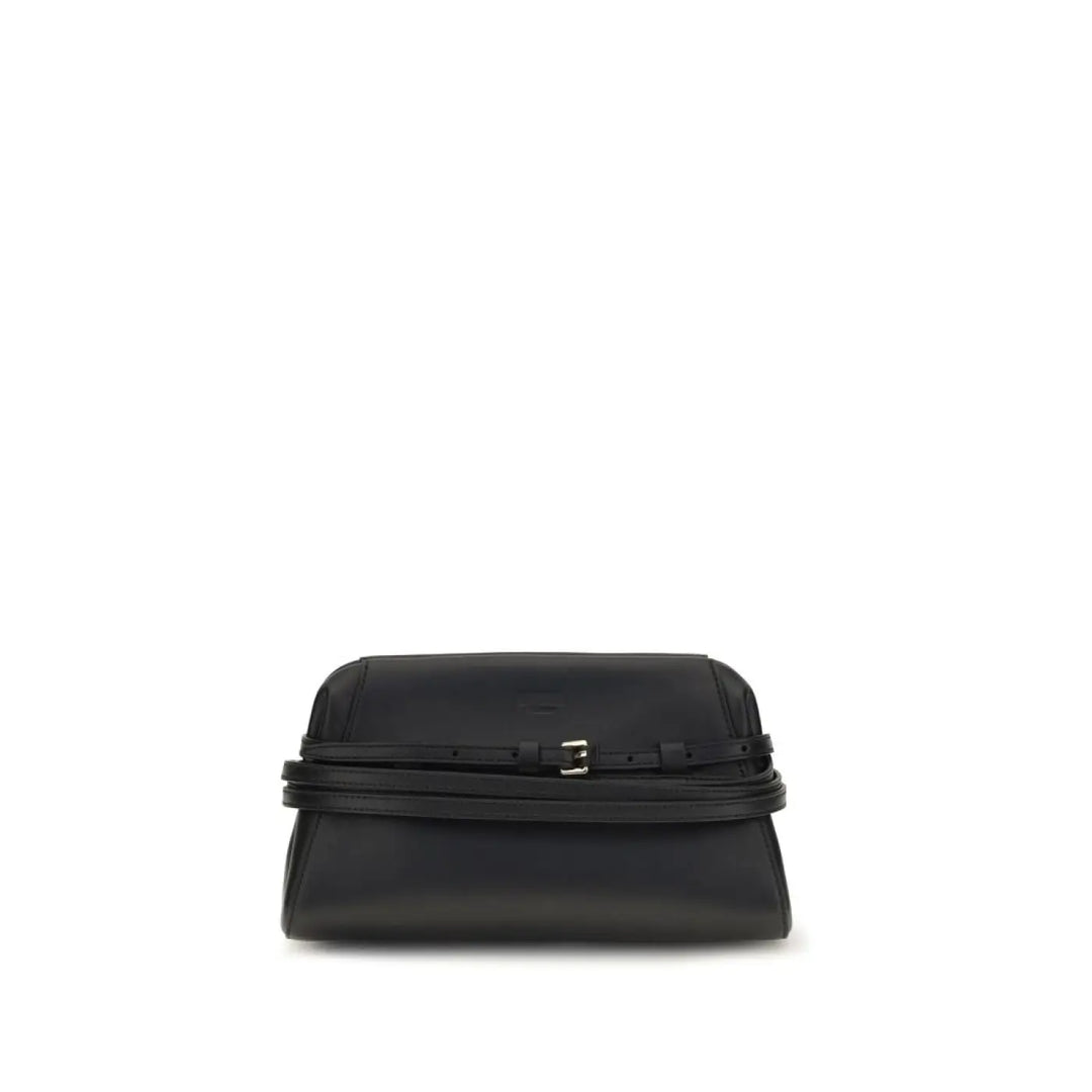 Women’s Moschino Black Goatskin Clutch Bag