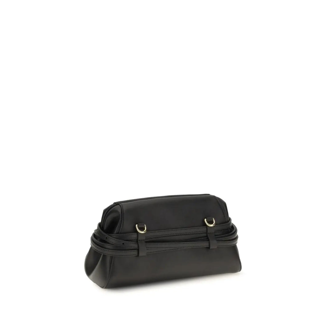 Women’s Moschino Black Goatskin Clutch Bag