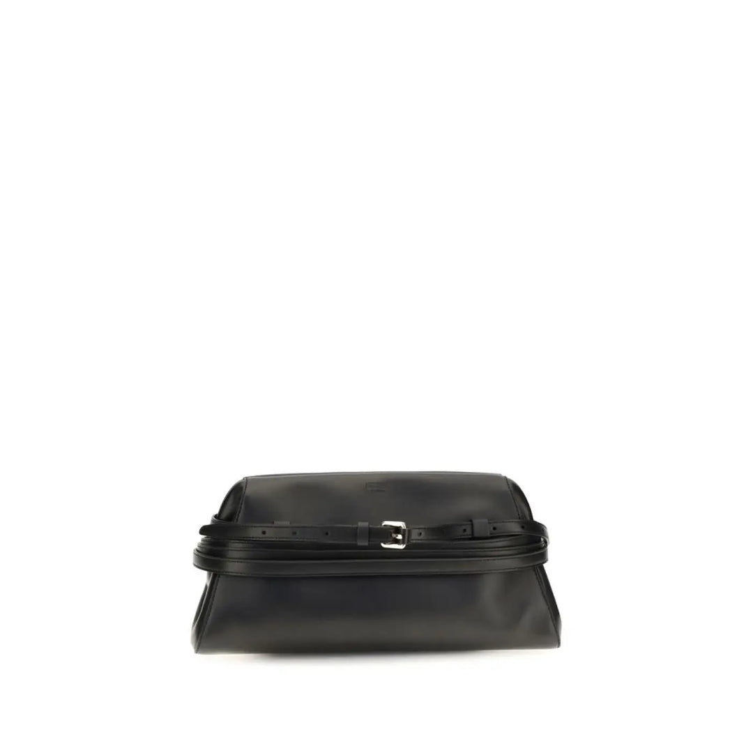 Women’s Moschino Black Goatskin Clutch Bag