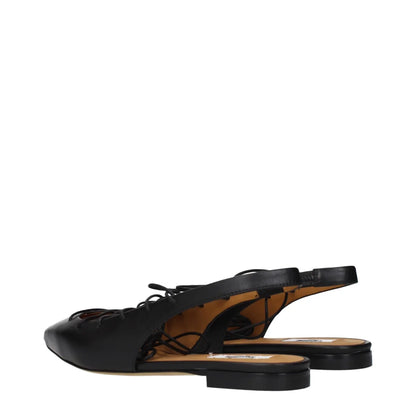 Moschino Black Leather Sandals Fashion Forward Clothing Statement
