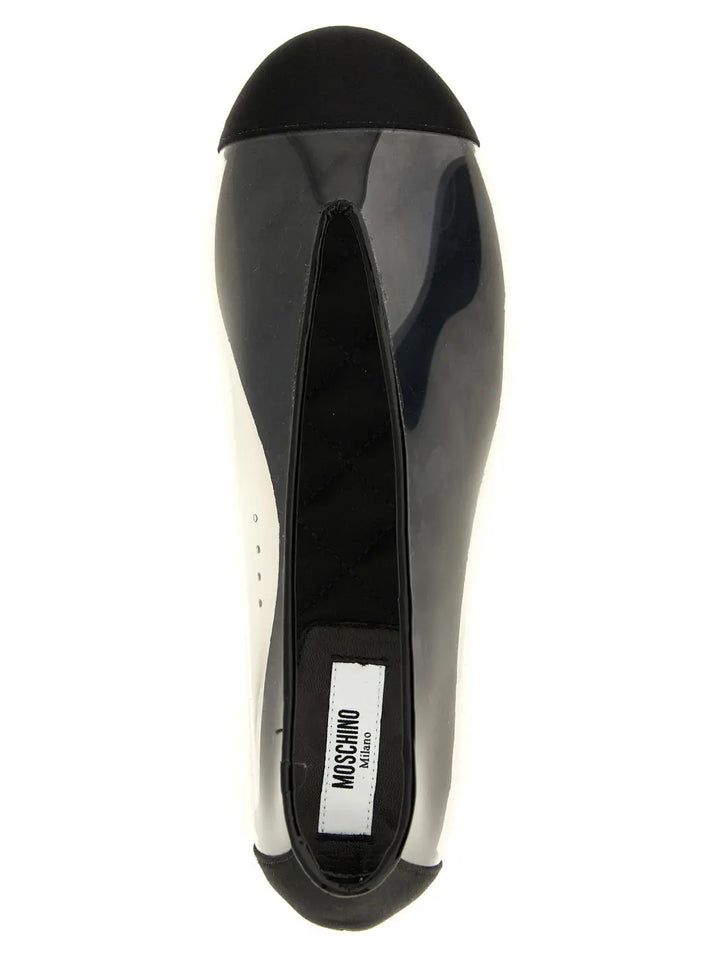 Women’s Moschino Black Pvc Ballet Flats