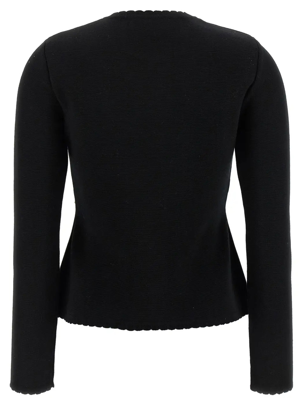 Moschino Black Virgin Wool Cardigan