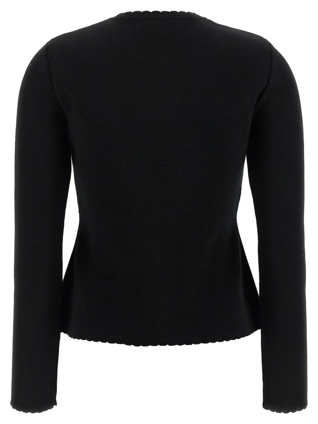 Moschino Black Virgin Wool Cardigan