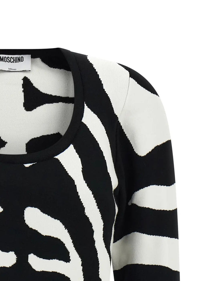 Moschino Black Viscose Cardigan