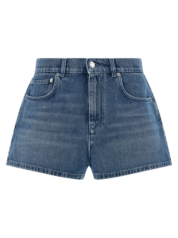 Moschino Blue Cotton Bermuda Shorts