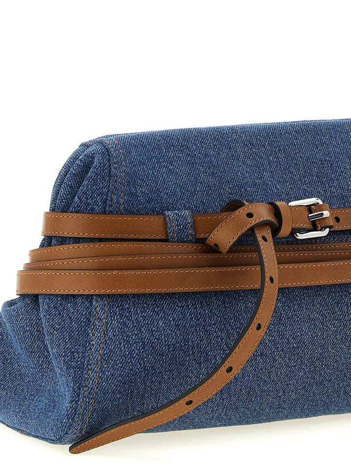 Women’s Moschino Blue Cotton Clutch Bag