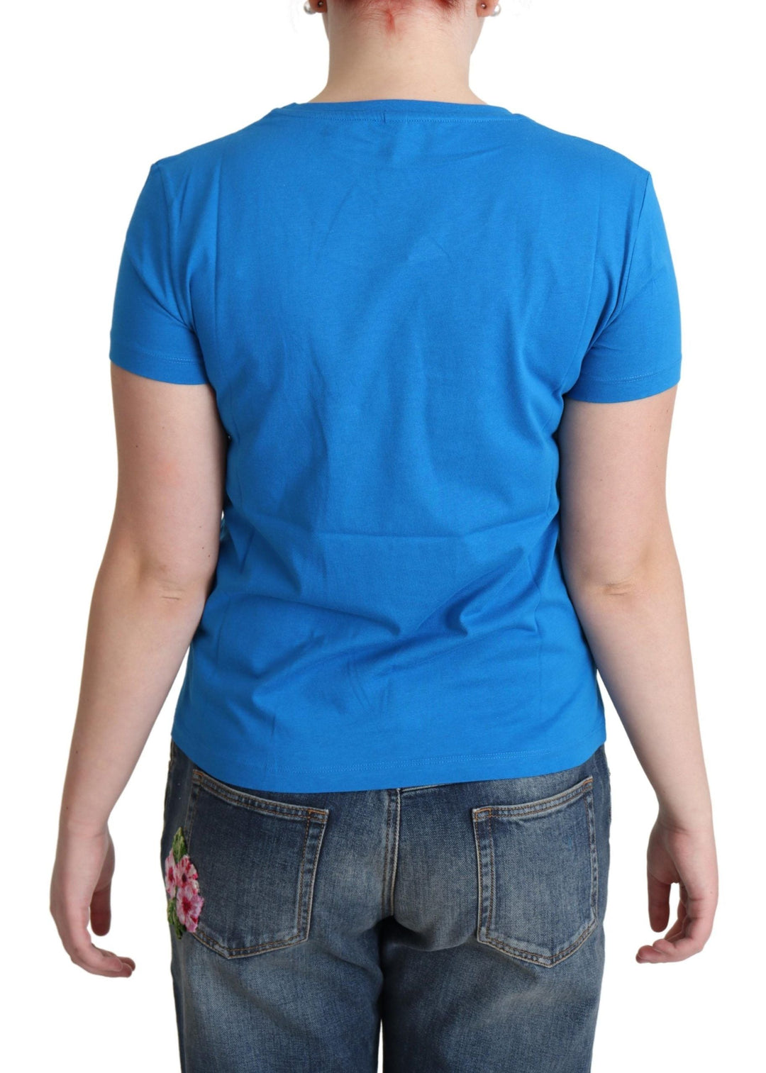Moschino - Blue Cotton Come Play 4 Us Print T-shirt