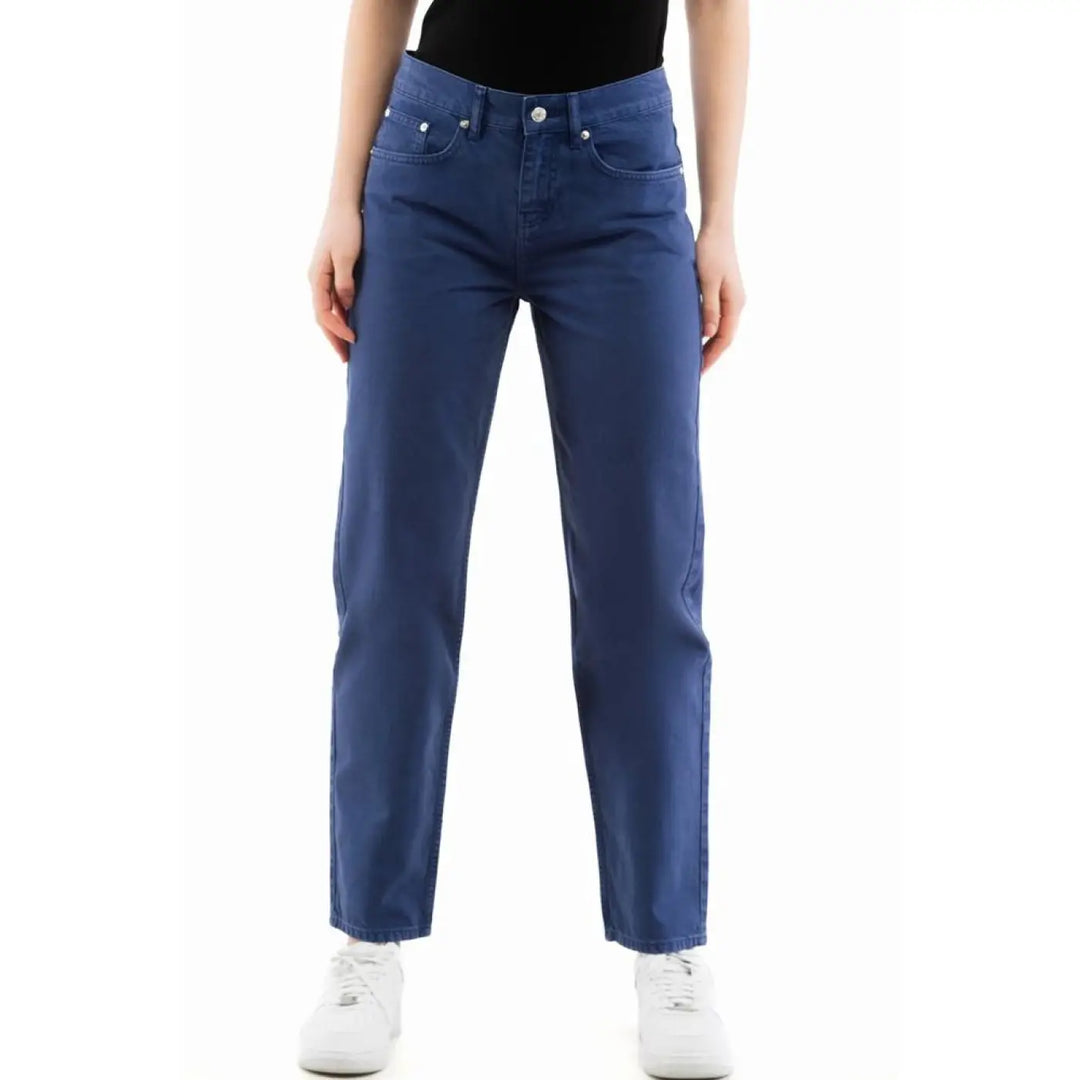 Moschino Blue Cotton Straight-leg Jeans
