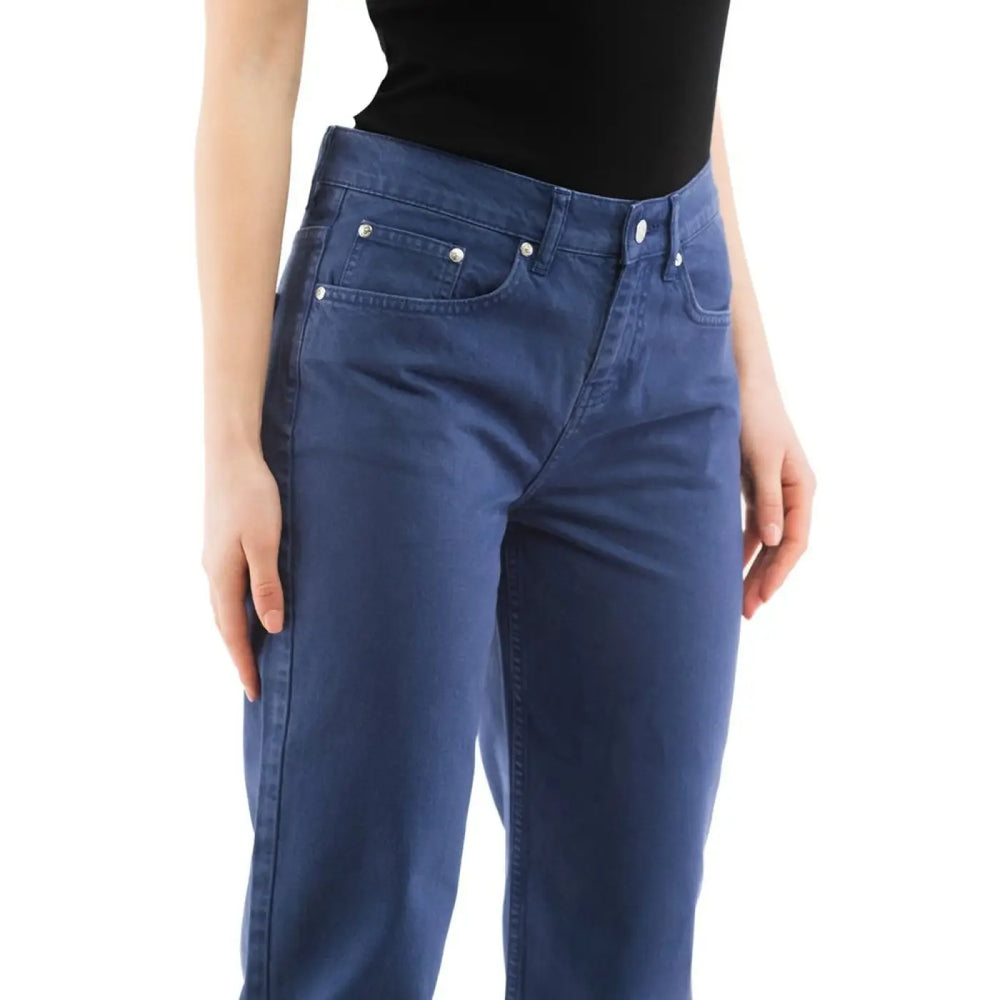 Moschino Blue Cotton Straight-leg Jeans