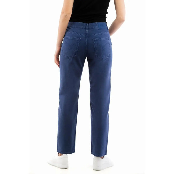 Moschino Blue Cotton Straight-leg Jeans