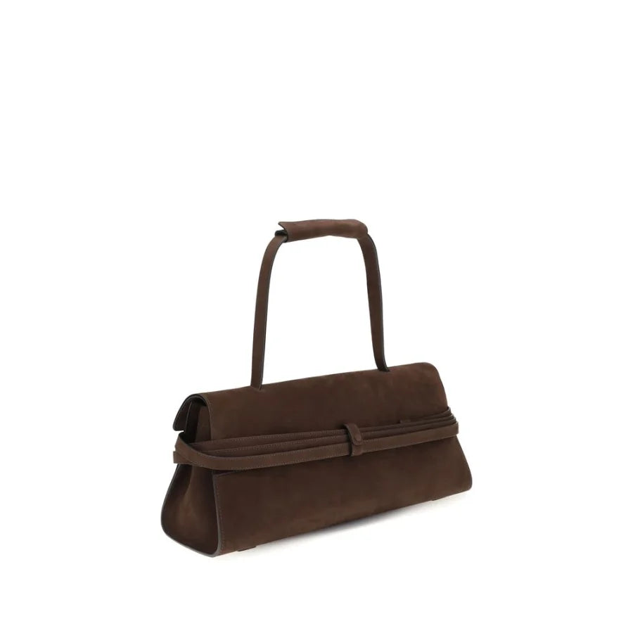 Moschino Brown Calf Leather Bos Taurus Shoulder Bag
