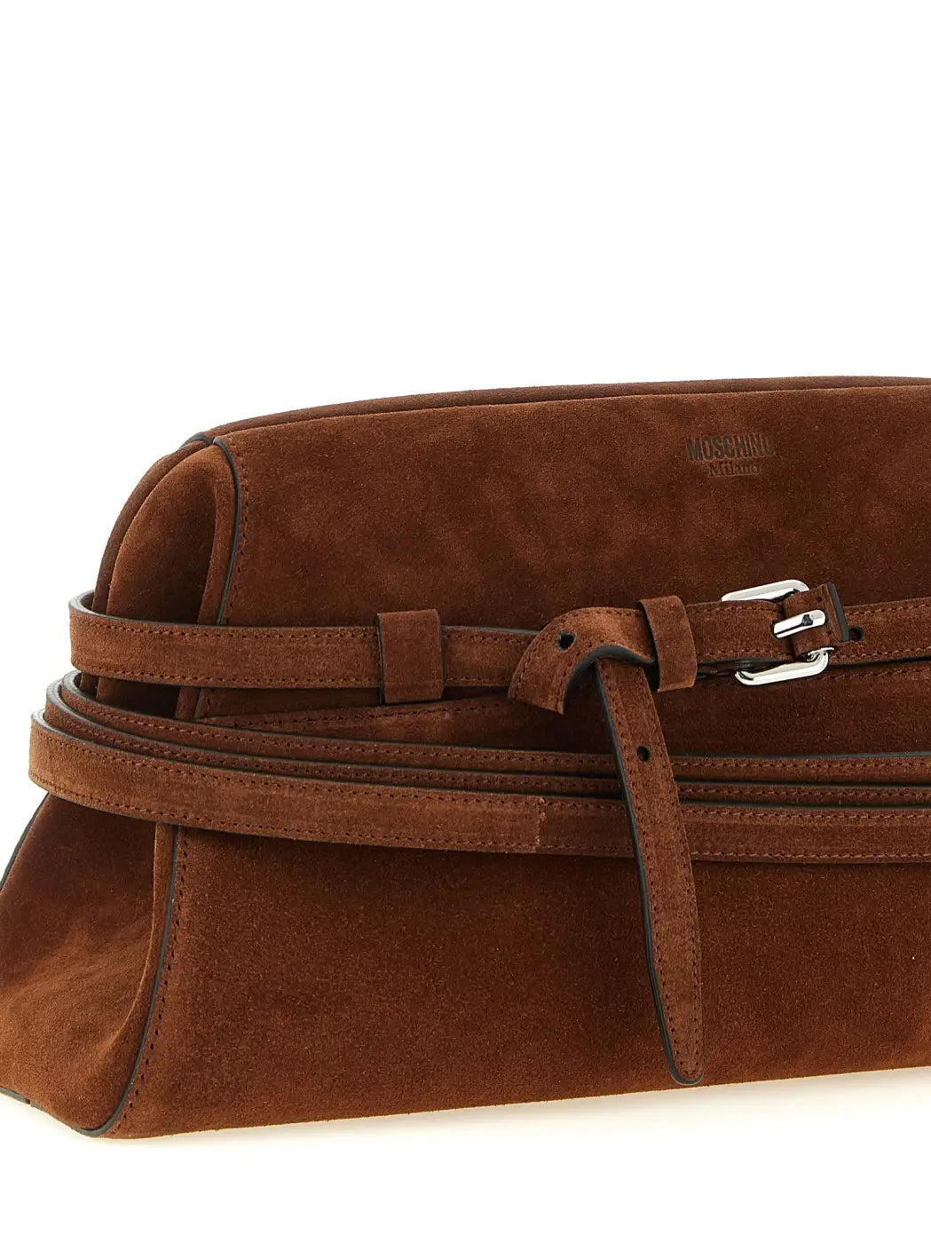 Women’s Moschino Brown Calfskin Clutch Bag