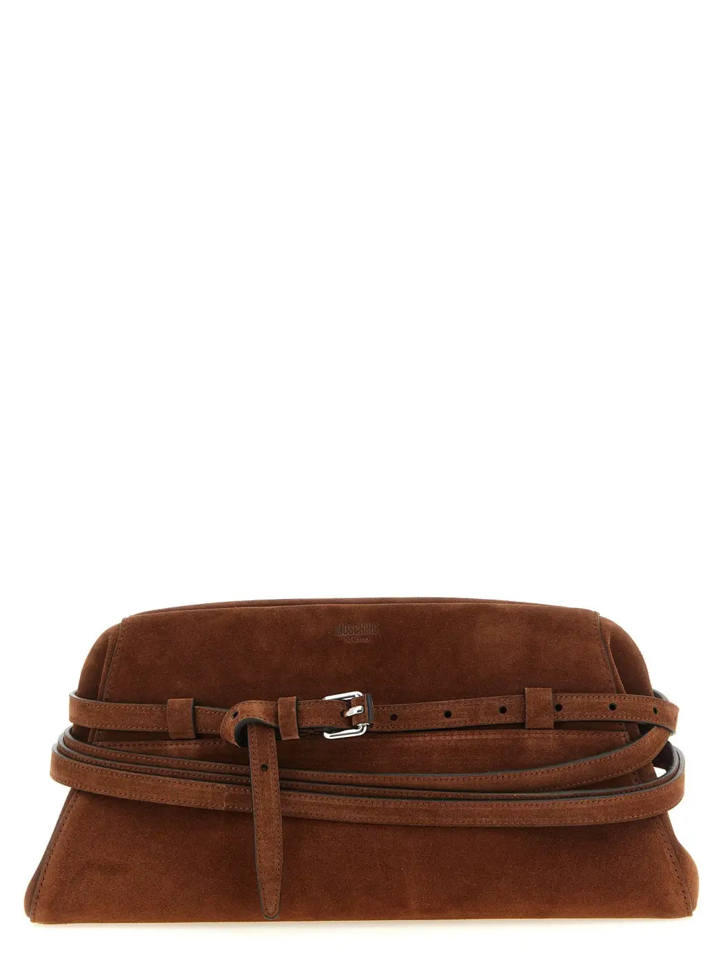 Women’s Moschino Brown Calfskin Clutch Bag