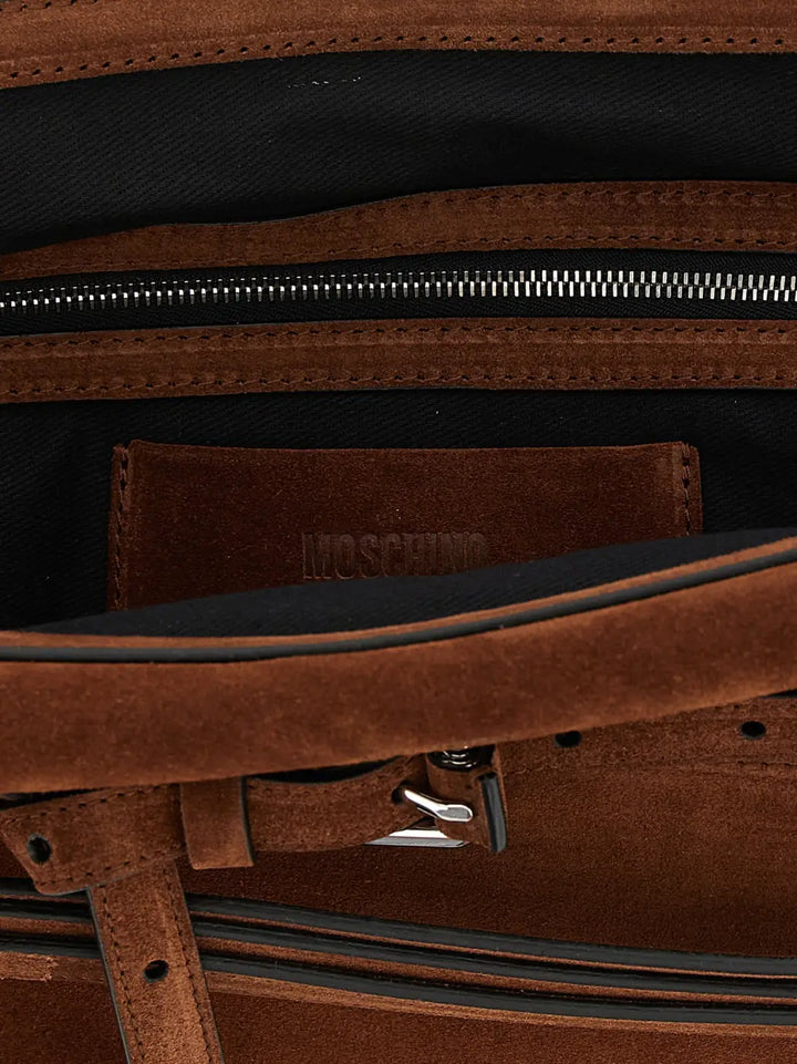 Women’s Moschino Brown Calfskin Clutch Bag