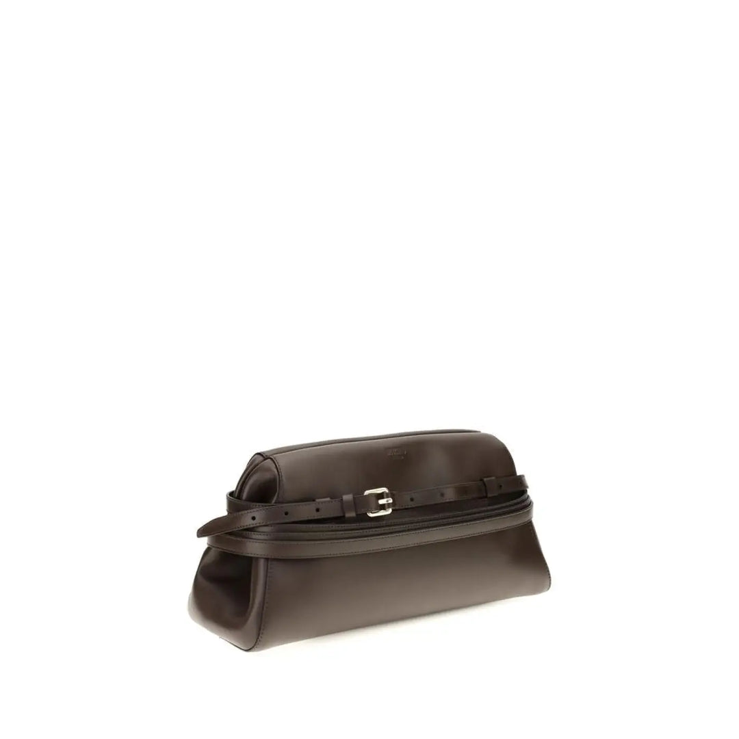 Women’s Moschino Brown Goatskin Clutch Bag