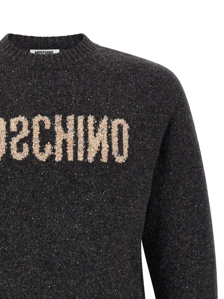 Moschino Gray Wool Cardigan