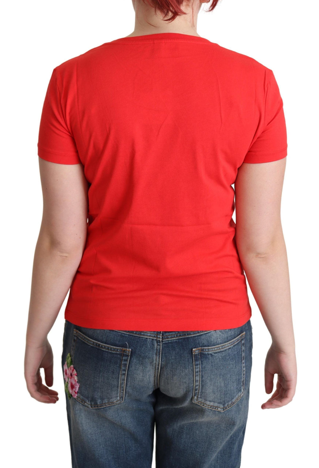 Moschino - Red Cotton Come Play 4 Us Print Tops Blouse T-shirt