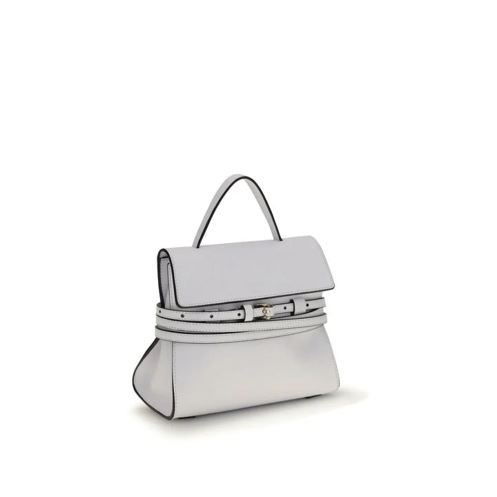 Moschino White Calf Leather Bos Taurus Handbag