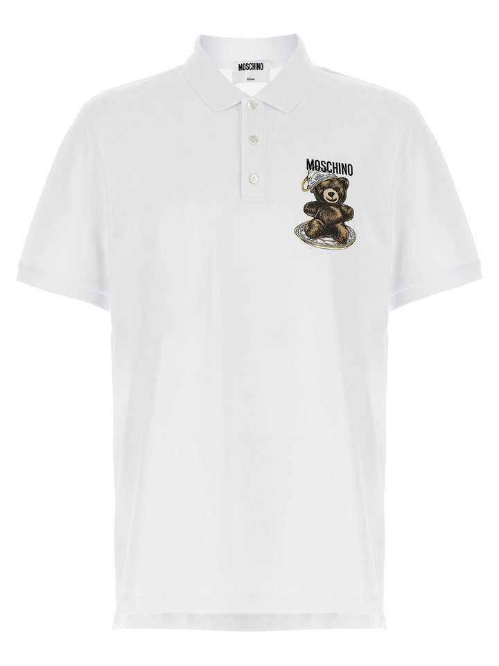 Moschino White Cotton Polo Shirt