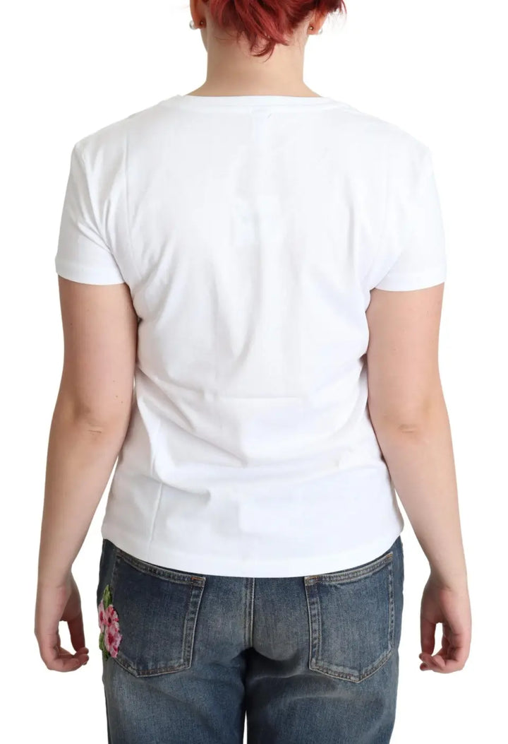 Moschino White Cotton Sunny Milano Print T-shirt