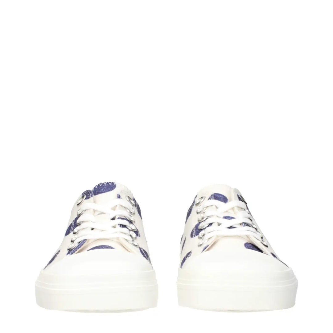 Women’s Moschino White Fabric Low Top Sneakers