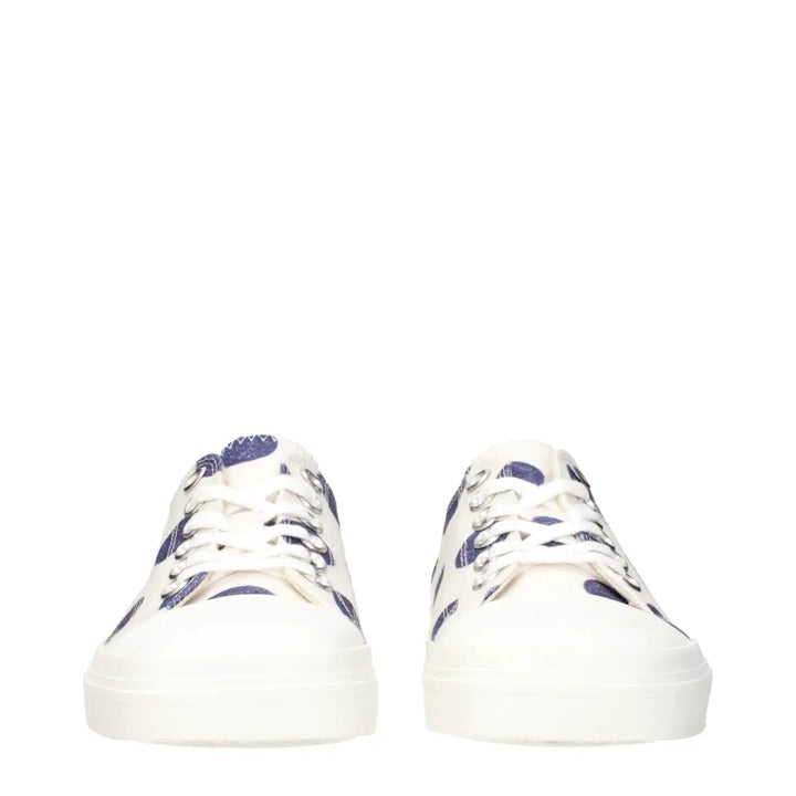 Women’s Moschino White Fabric Low Top Sneakers