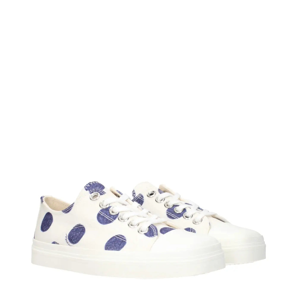Women’s Moschino White Fabric Low Top Sneakers