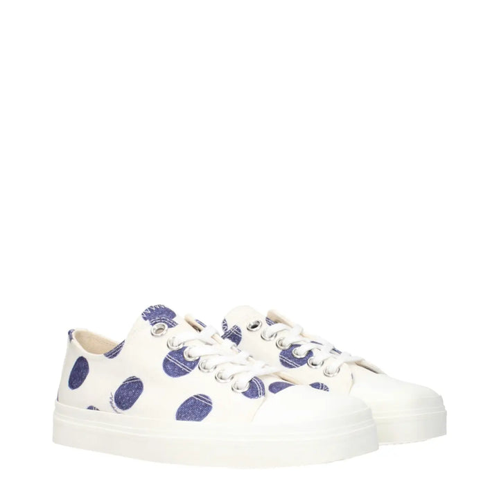 Women’s Moschino White Fabric Low Top Sneakers