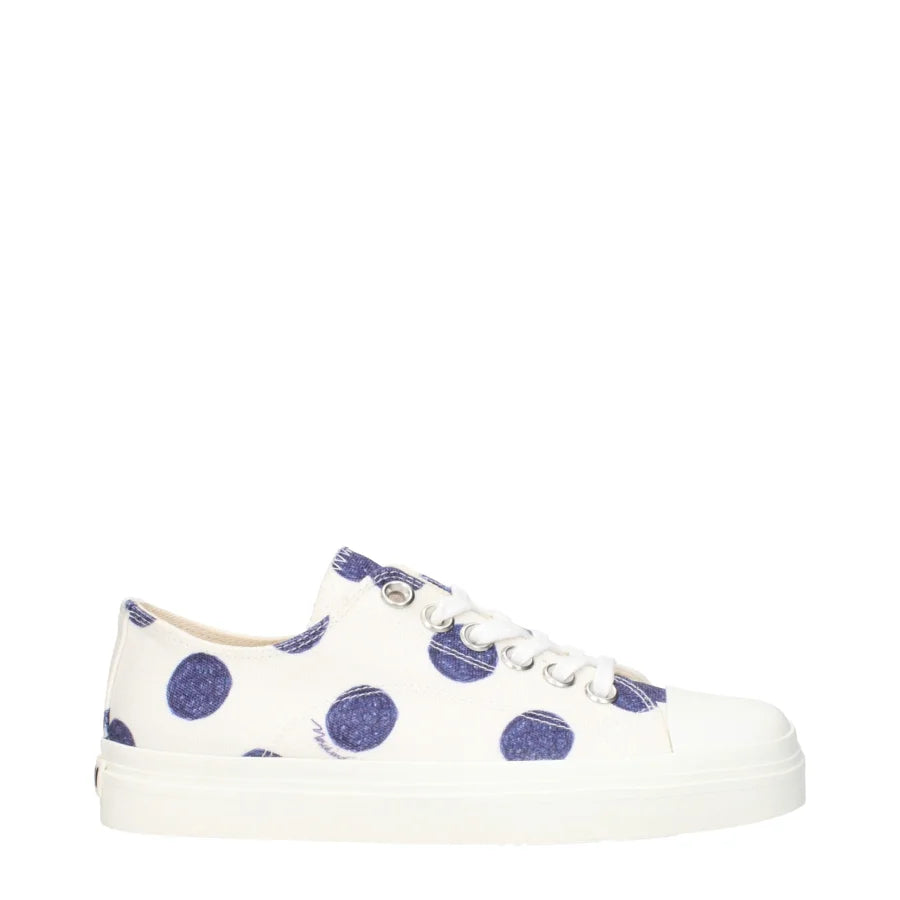Moschino White Fabric Low Top Sneakers