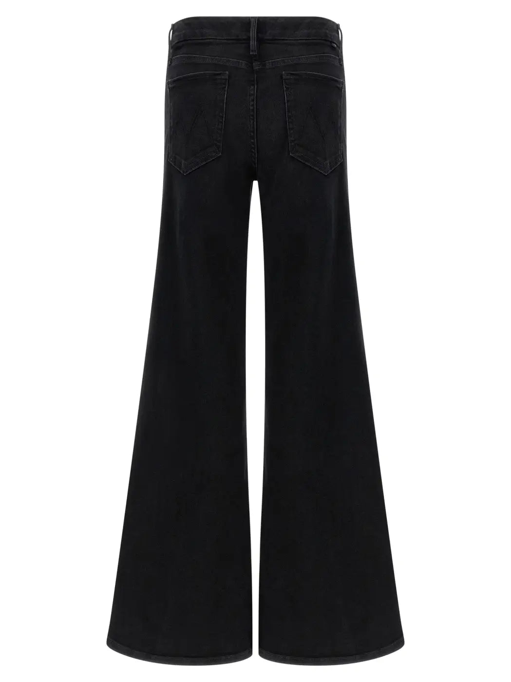 Mother Denim Black Cotton Flared Jeans