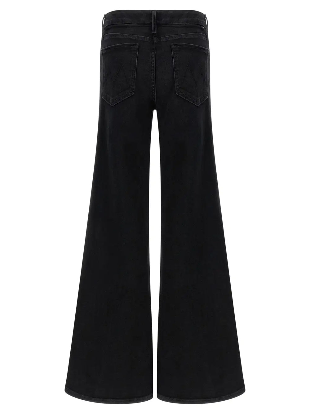 Mother Denim Black Cotton Flared Jeans