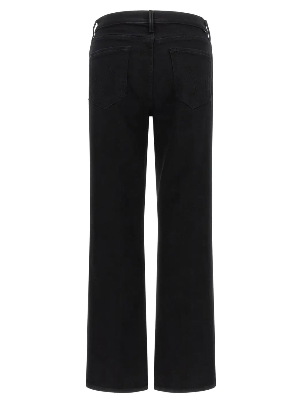 Mother Denim Black Cotton Flared Jeans
