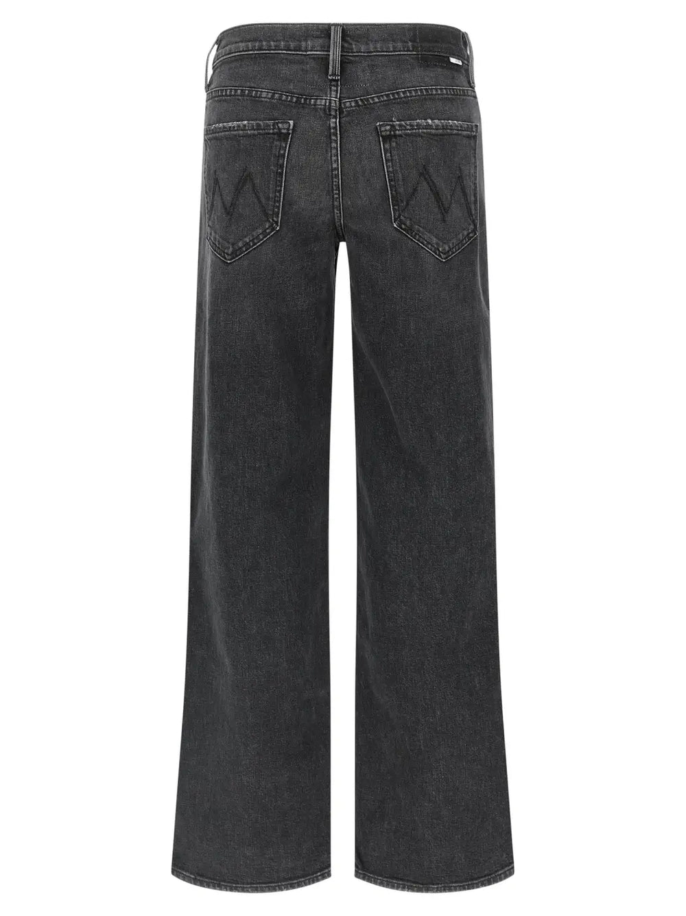 Mother Denim Black Cotton Straight-leg Jeans